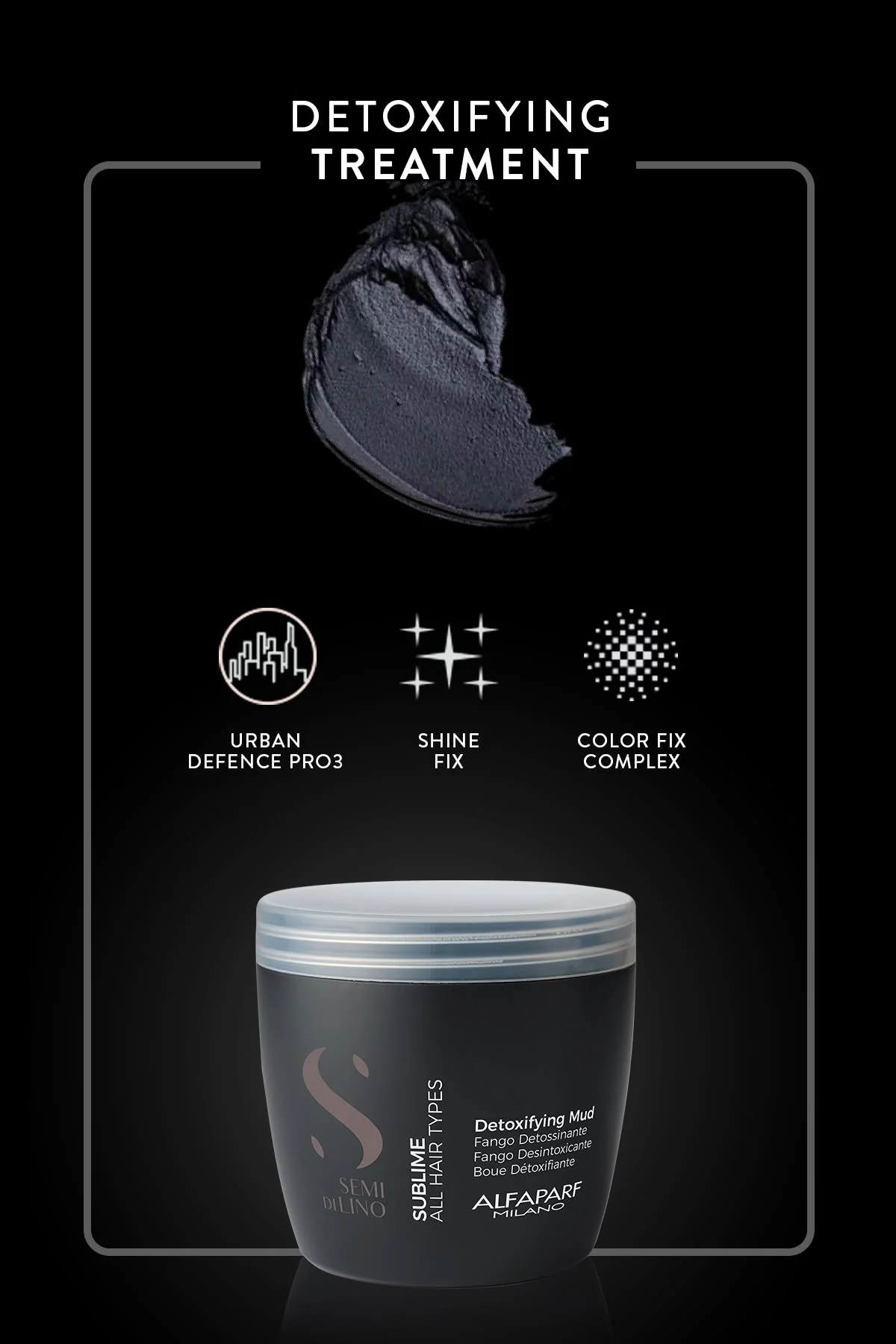 Alfaparf Semi Di Lino Sublime Detoxifying Mud Mask 500ml (2pc) - Image 3