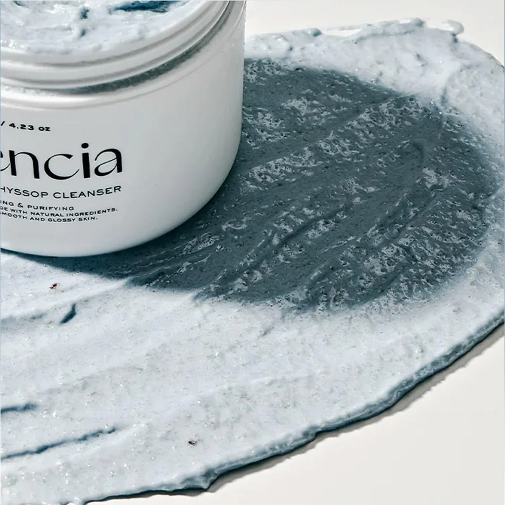 Arencia Fresh Blue Hyssop Rice Mochi Cleanser 120g - Image 3