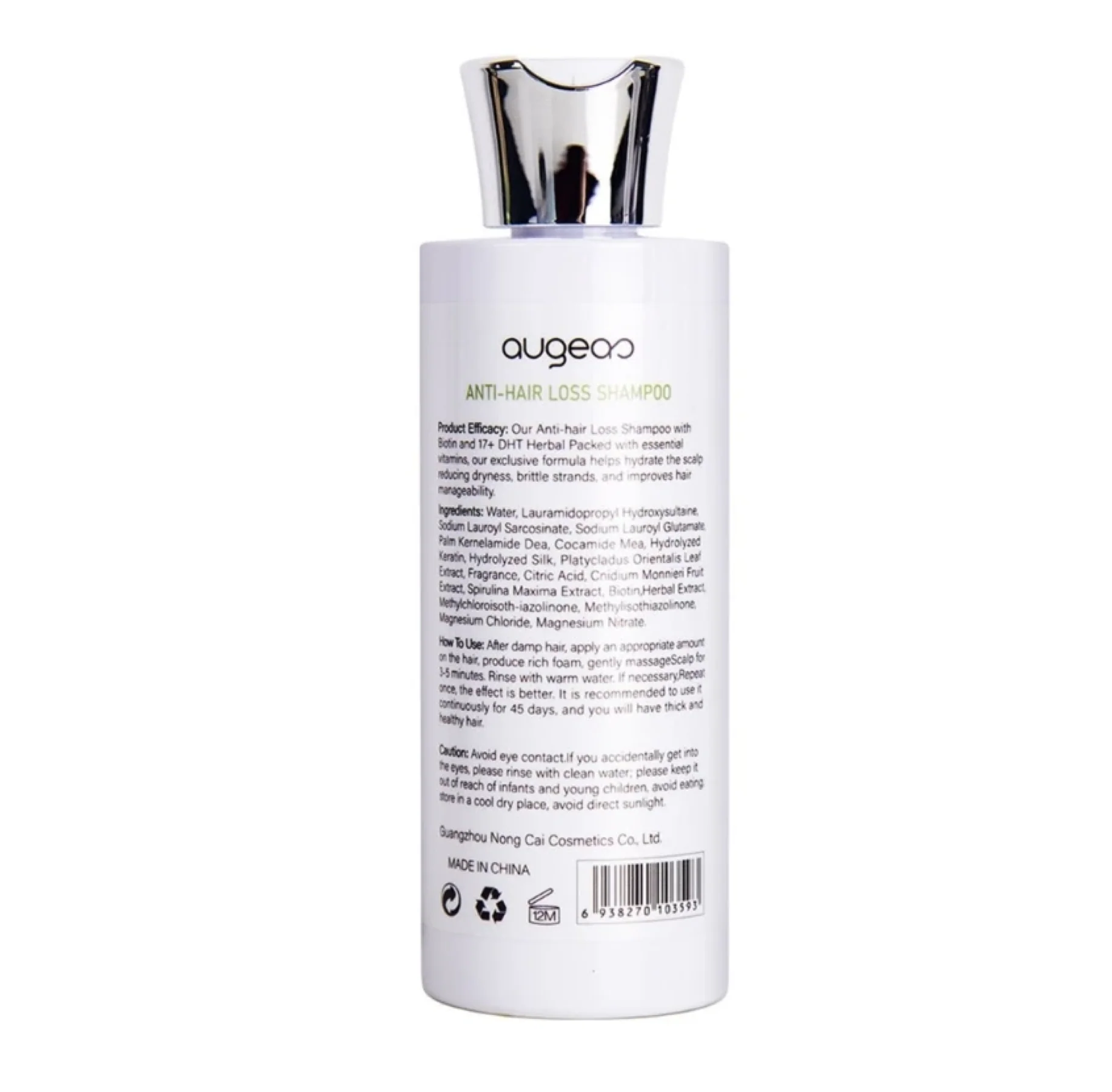 Augeas Anti Hair Loss Herbal Care Biotin Shampoo 240ml - Image 2