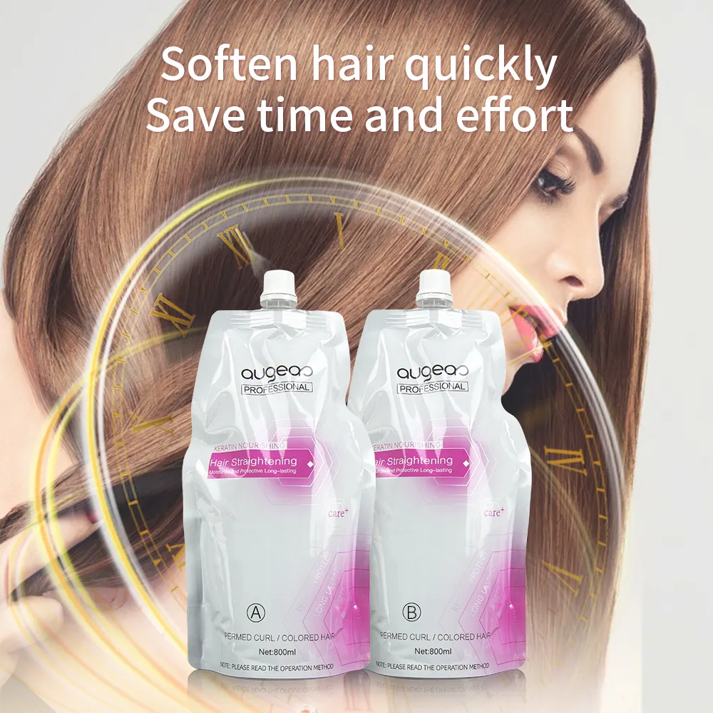 Augeas Hair Straightening Cream Keratin Rebonding 800ml - Image 2