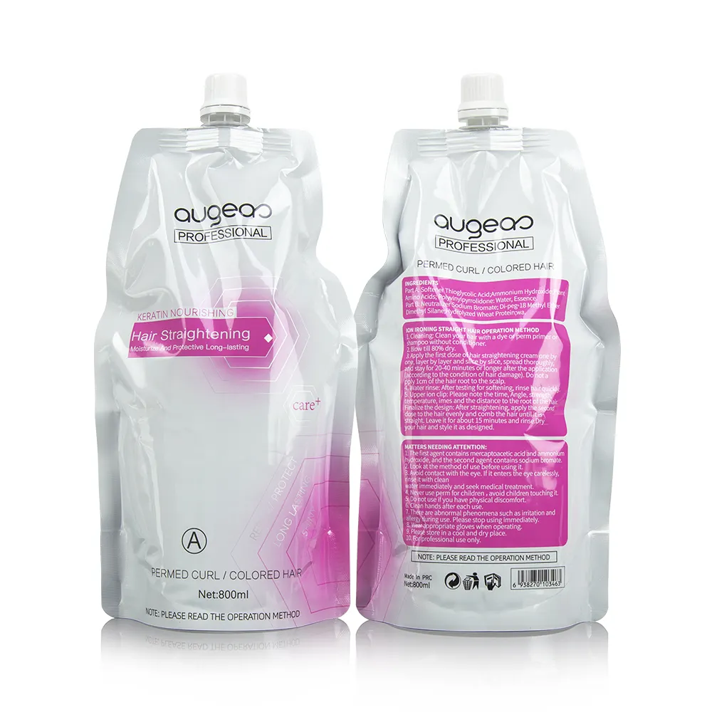 Augeas Keratin Nourishing Hair Straightening Cream 800ml Duo
