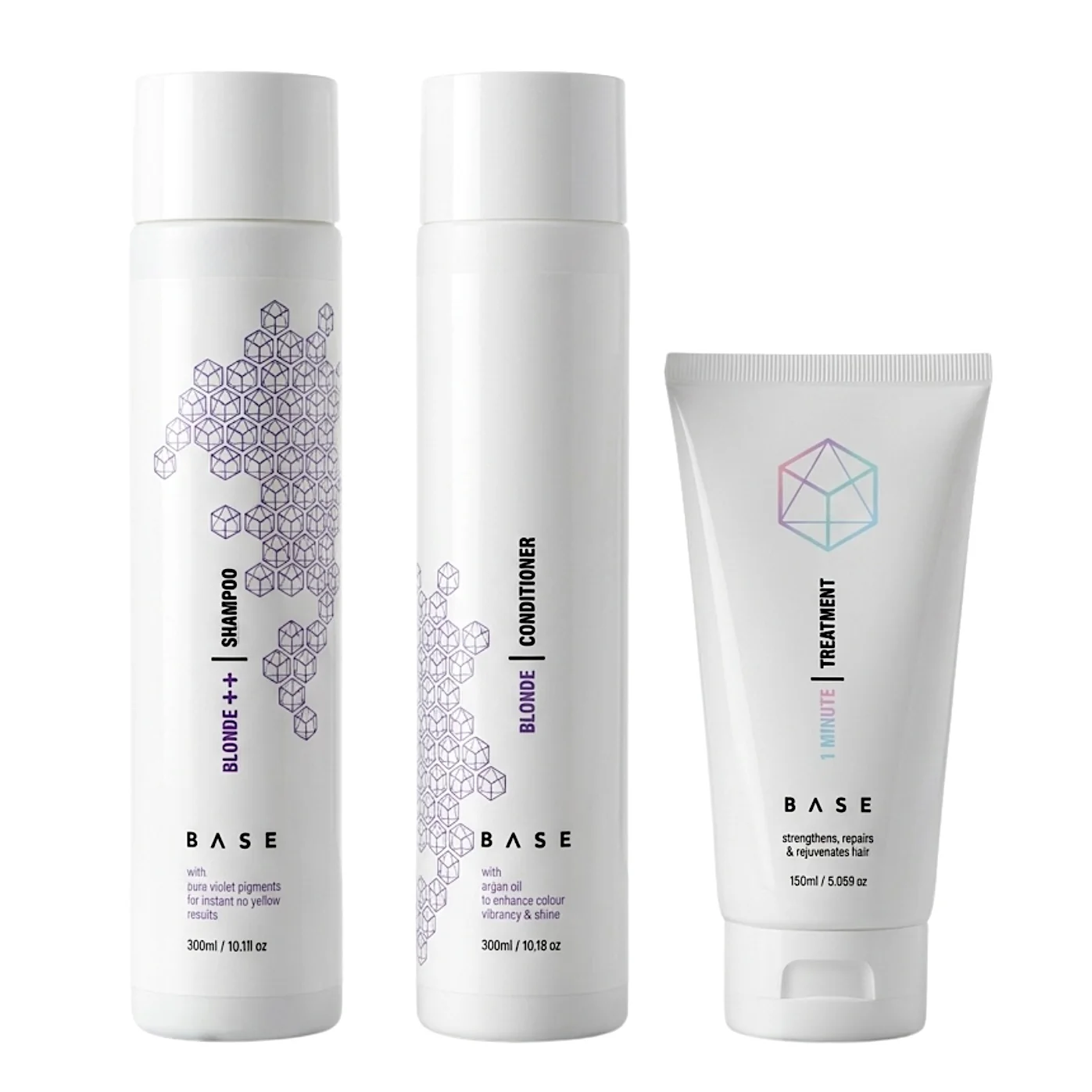 Base Blonde Shampoo ++ and Conditioner 300ml + Treatment Trio