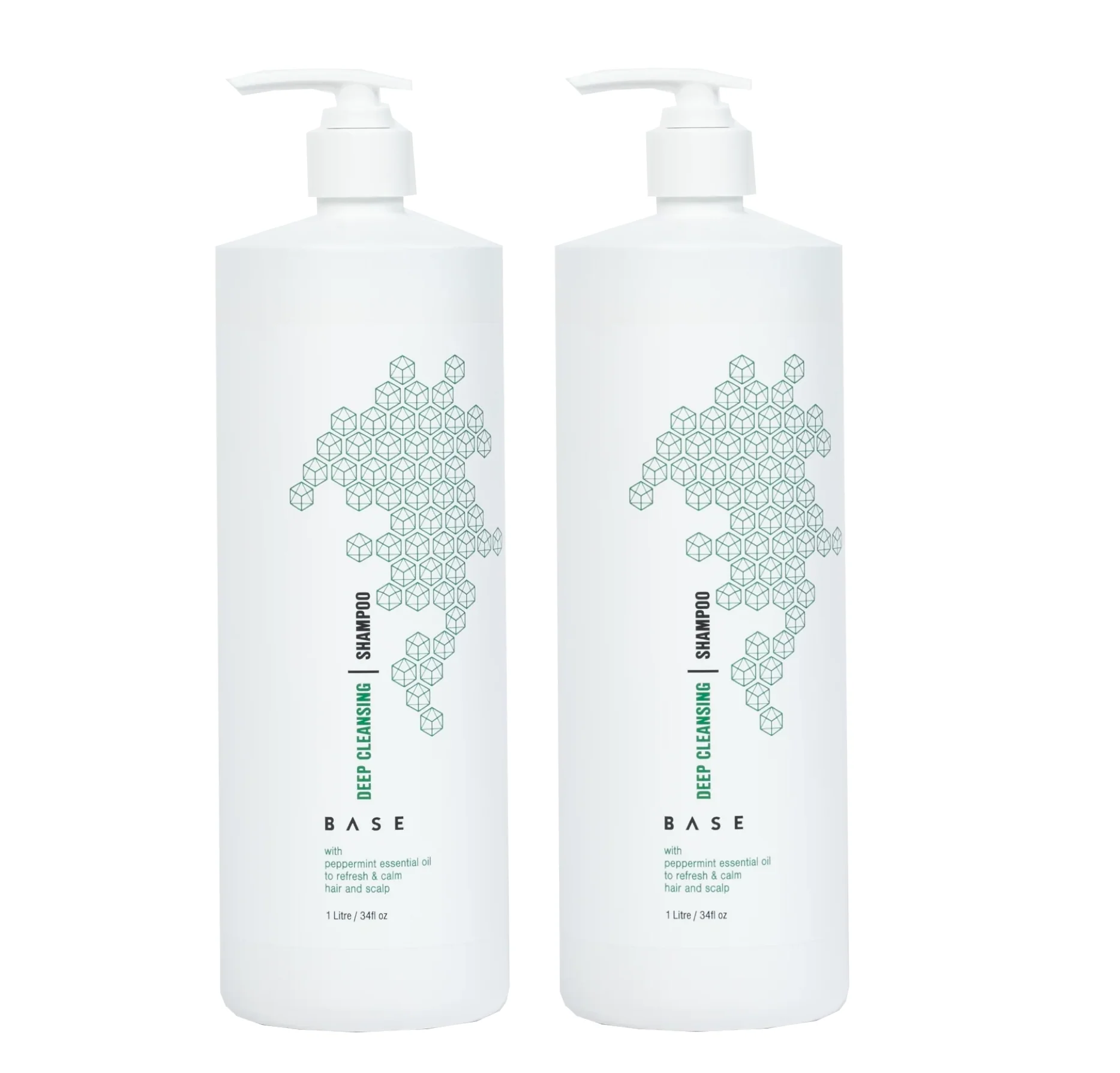 Base Deep Cleansing Shampoo With Peppermint 1000ml (2pc)