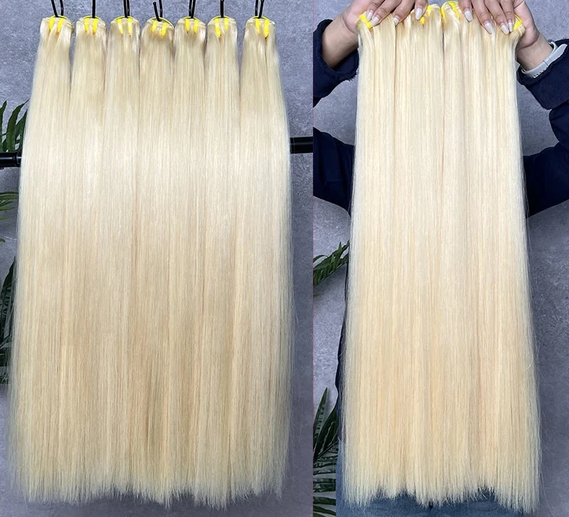 Blonde Coloured Vietnamese Double Drawn Straight 100% Human Hair Bundles 100g - Image 4