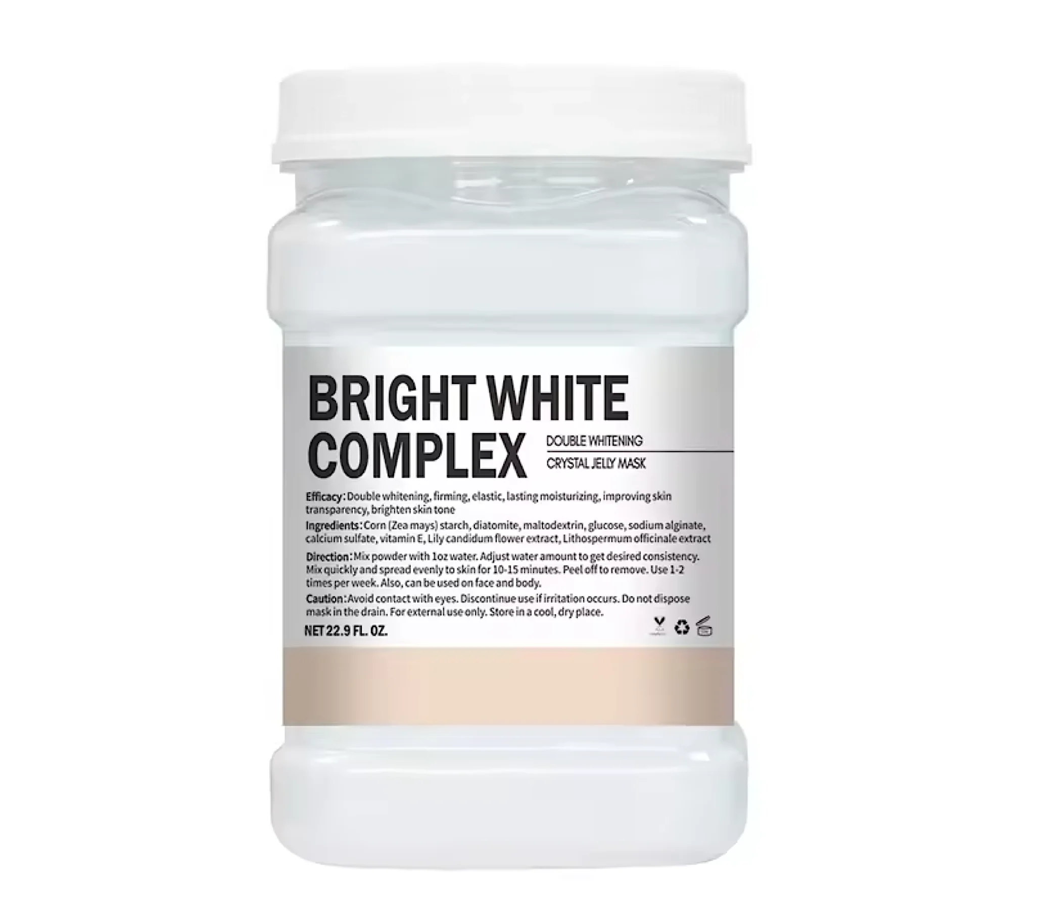 Crystal Hydrojelly Mask Bright White Double Whitening Complex Peel 650g