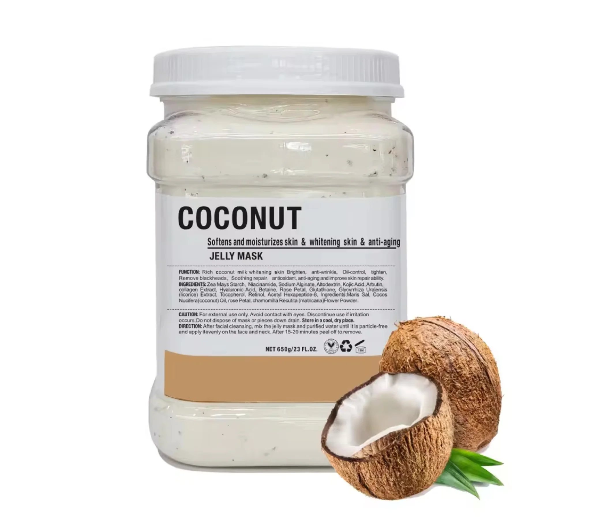 Crystal Hydrojelly Mask Coconut Softening and Whitening Peel 650g