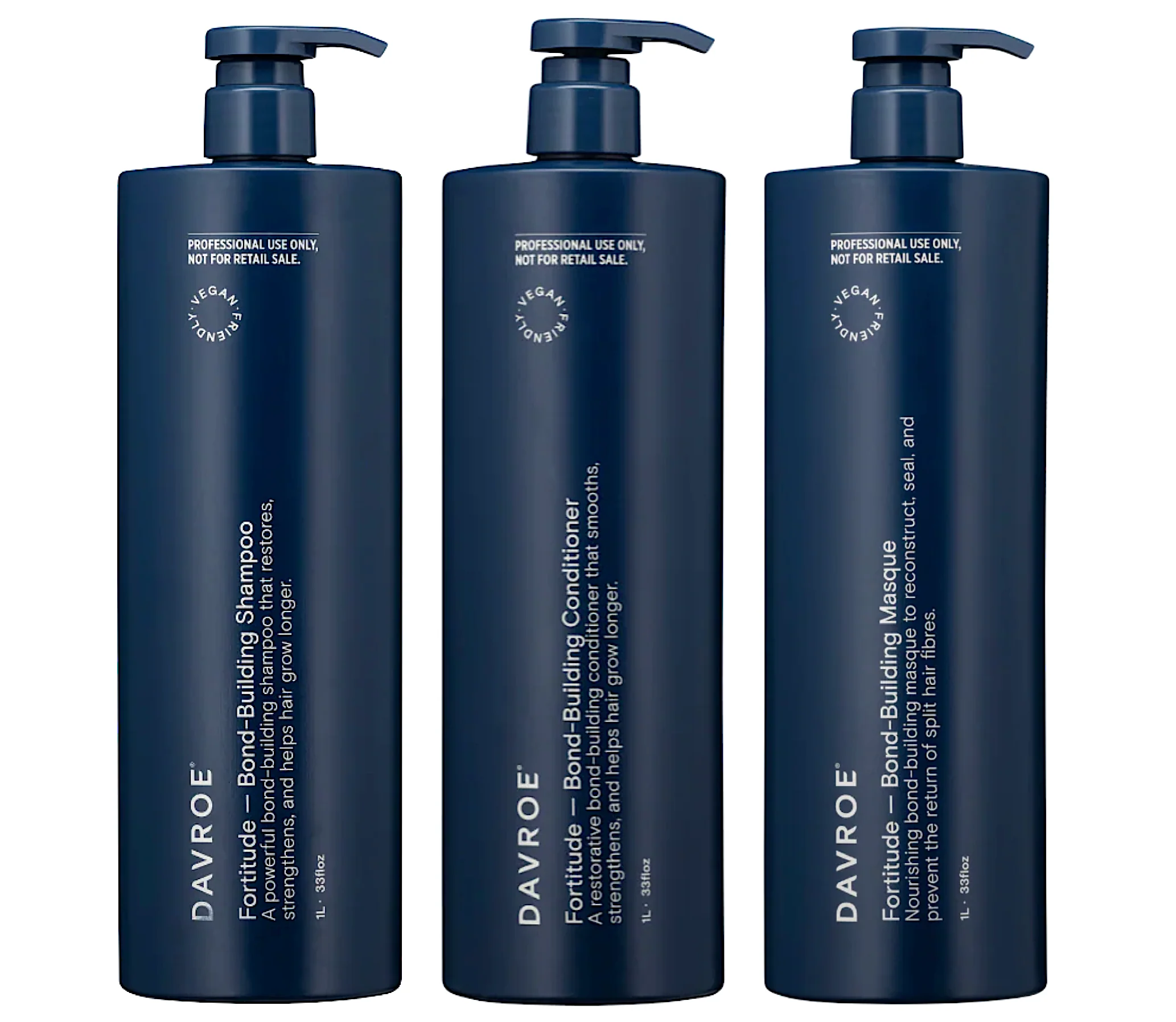 Davroe Fortitude Strengthening Bond Building Shampoo & Conditioner 1000ml + Masque
