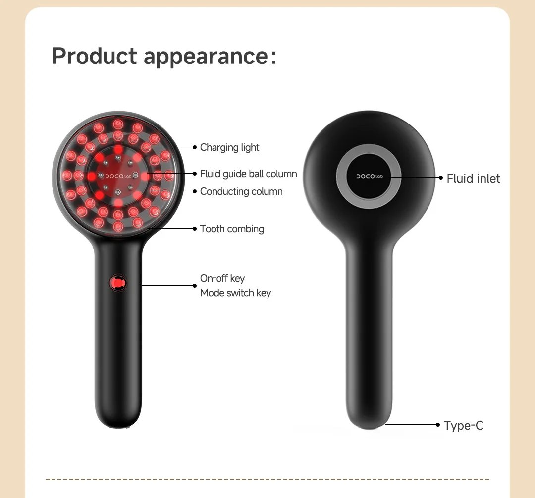Doco Lab Red Light Scalp Care Brush - Image 6