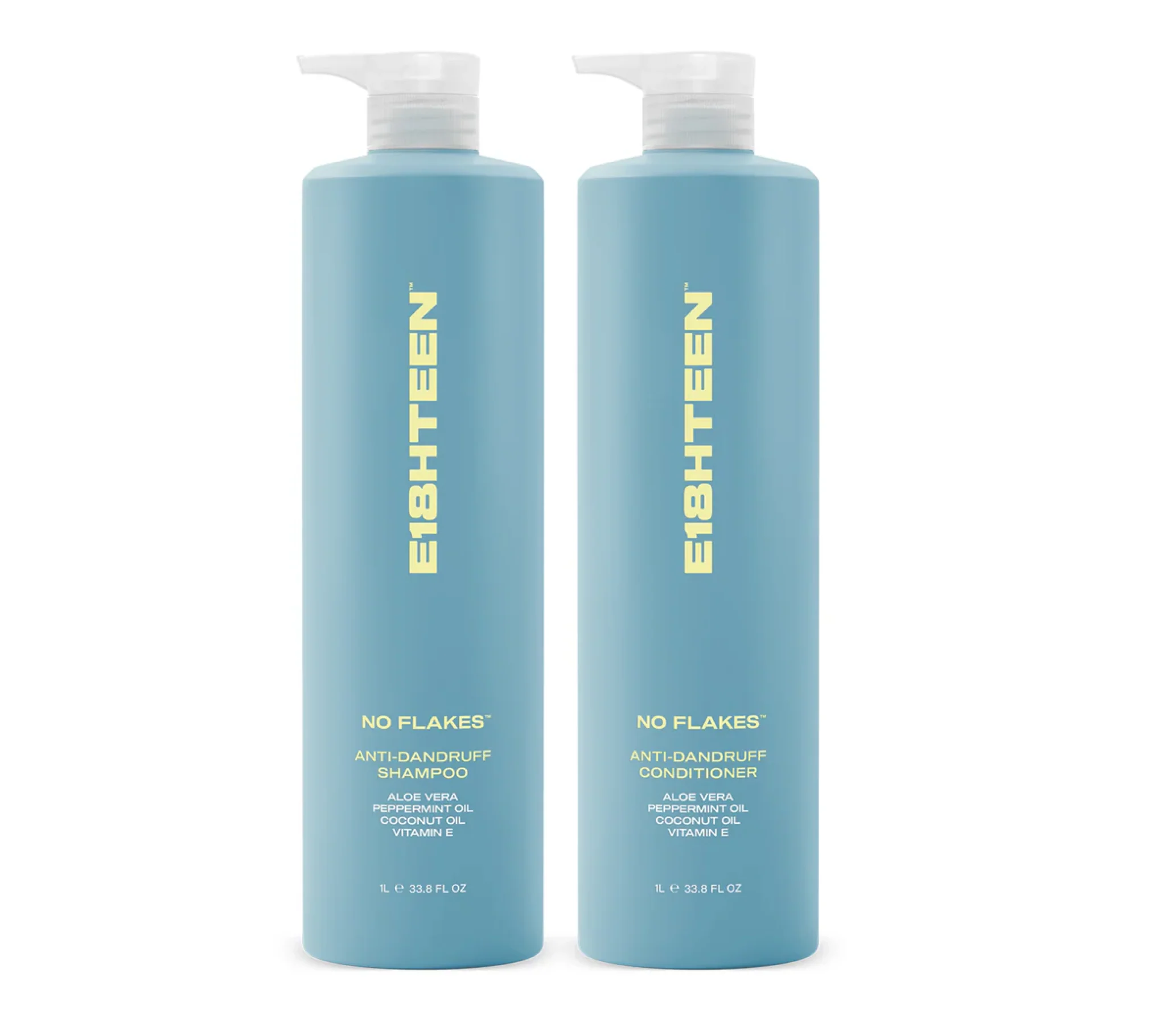 E18HTEEN No Flakes Anti Dandruff Shampoo and Conditioner 1000ml