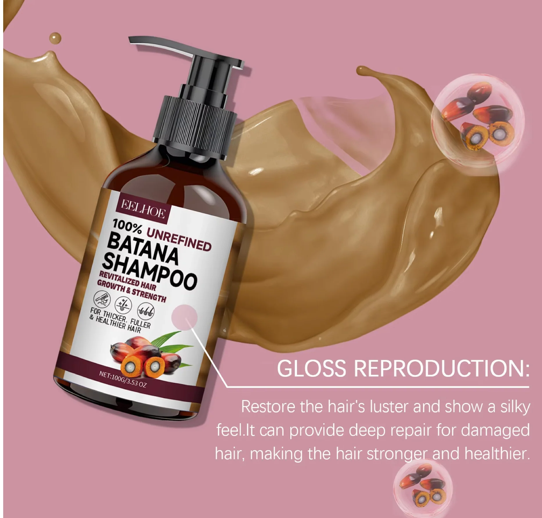 Eelhoe 100% Unrefined Batana Shampoo 100g (2pc) - Image 4