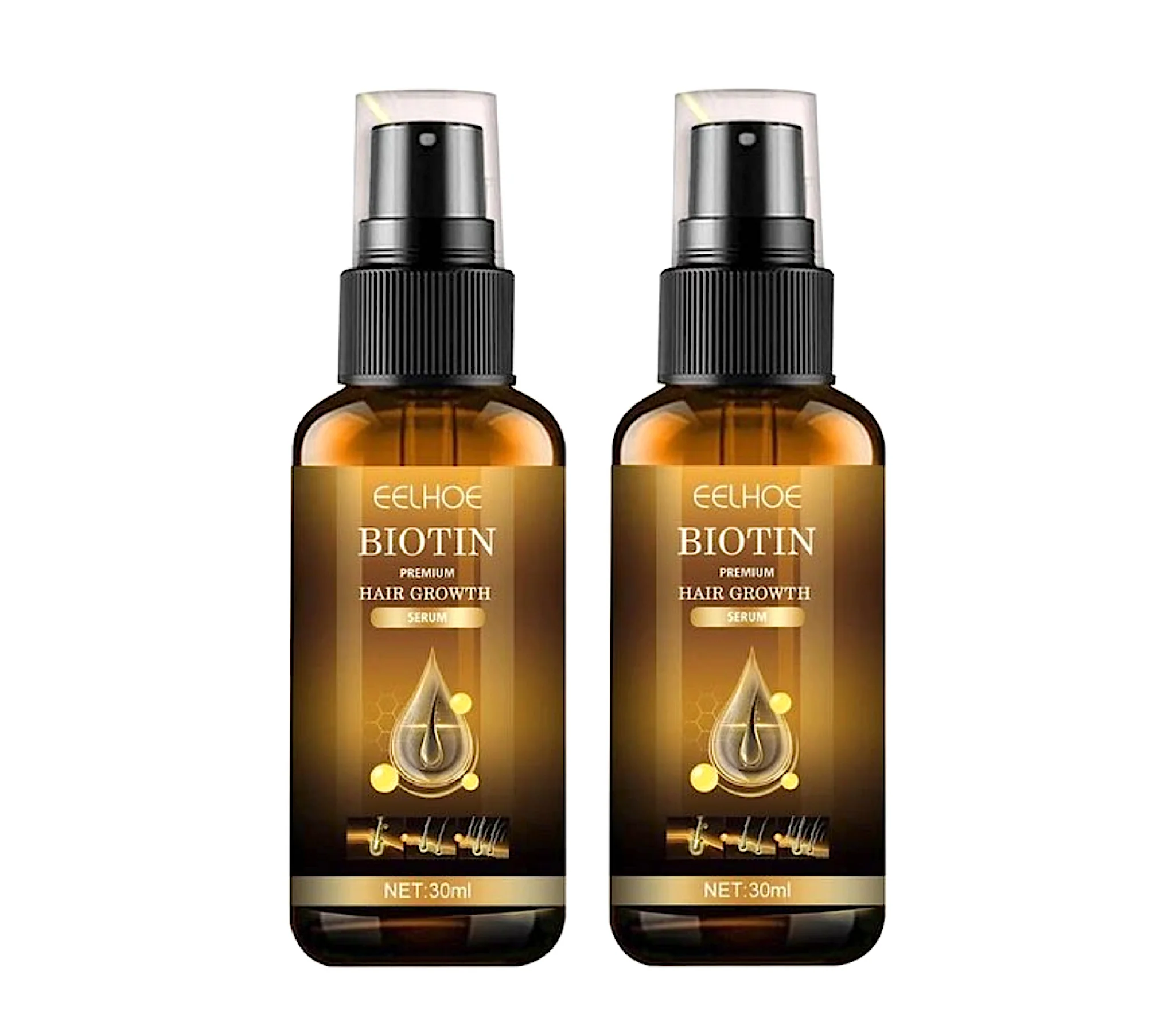 Eelhoe Biotin Premium Hair Growth Serum 30ml (2pc)