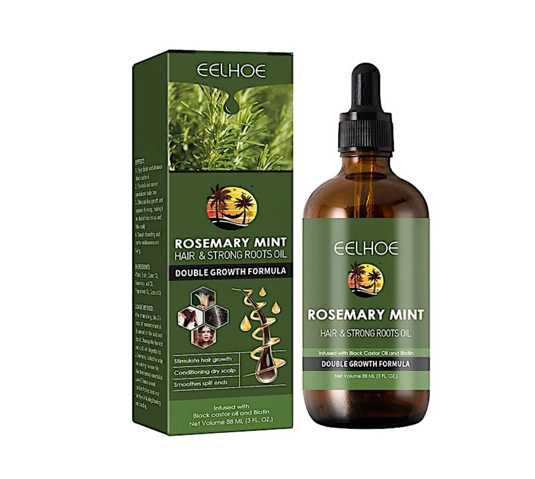 Eelhoe Rosemary Mint Strong Hair Roots Oil 88ml - Image 2