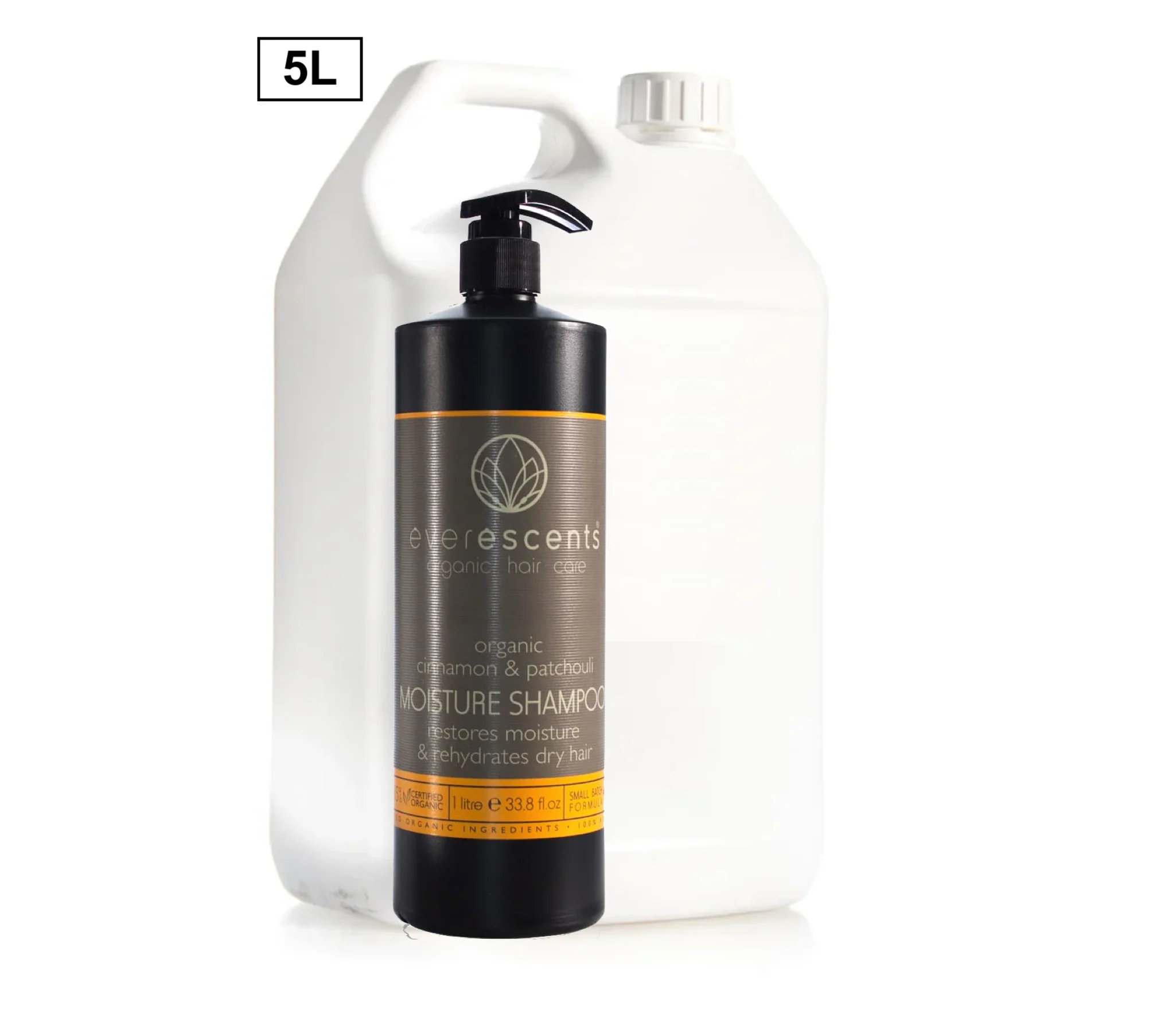 Everescents Organic Moisture Shampoo 5L Professional Use