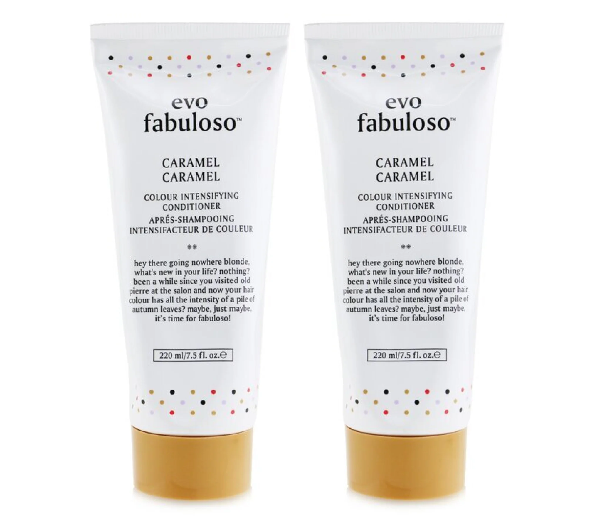 Evo Fabuloso Caramel Colour Intensifying Conditioner 220ml (2pc)