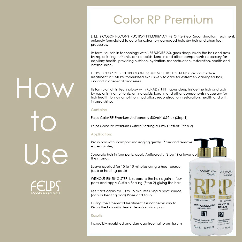 Felps Color RP Premium Reconstruction Thermal Sealing Keratin Treatment Duo - Image 3