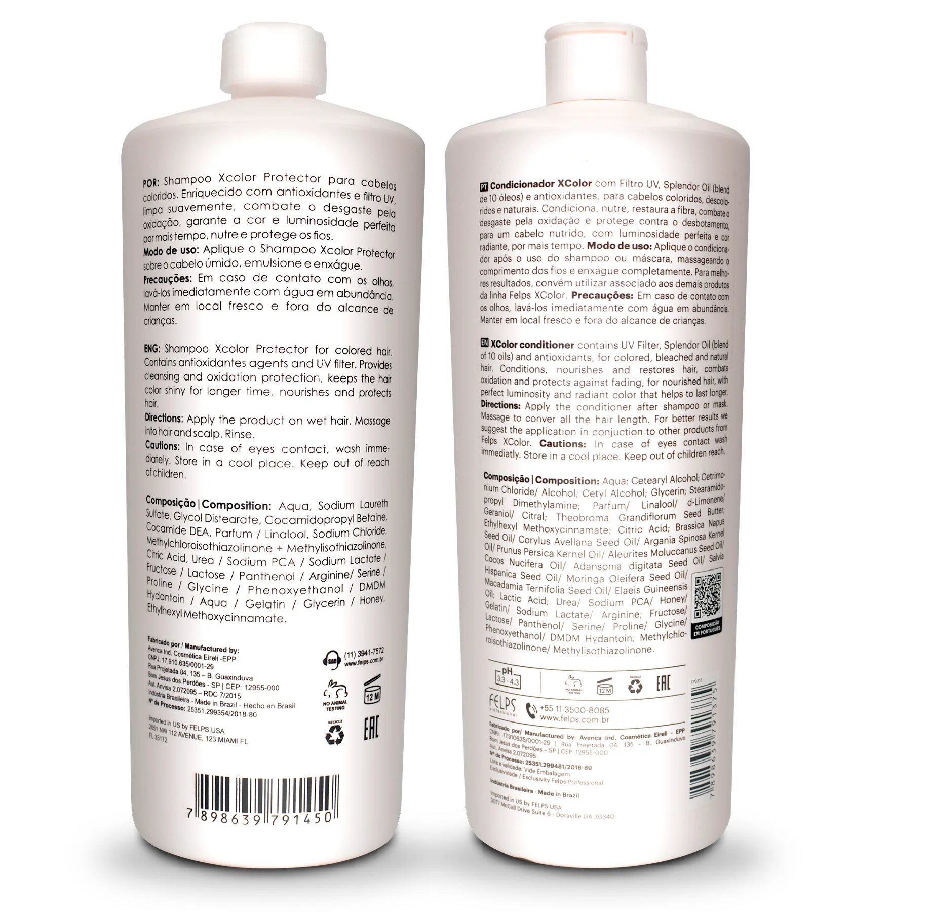 Felps XColor Color Protector Shampoo and Conditioner 1000ml - Image 2
