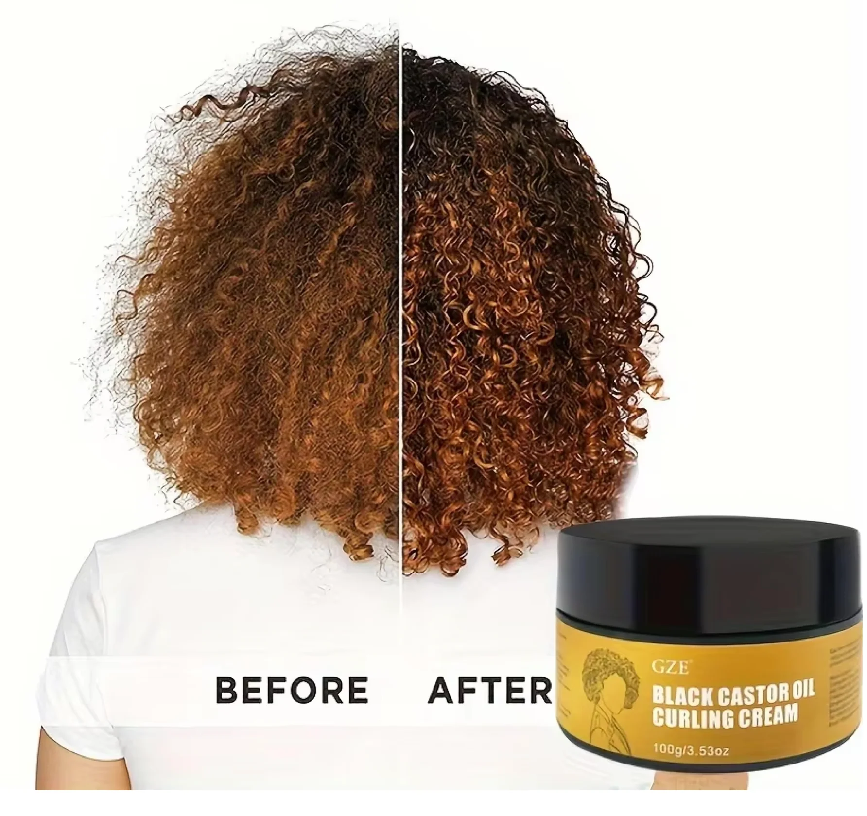 GZE Black Castor Oil Curling Cream 100g - Image 2