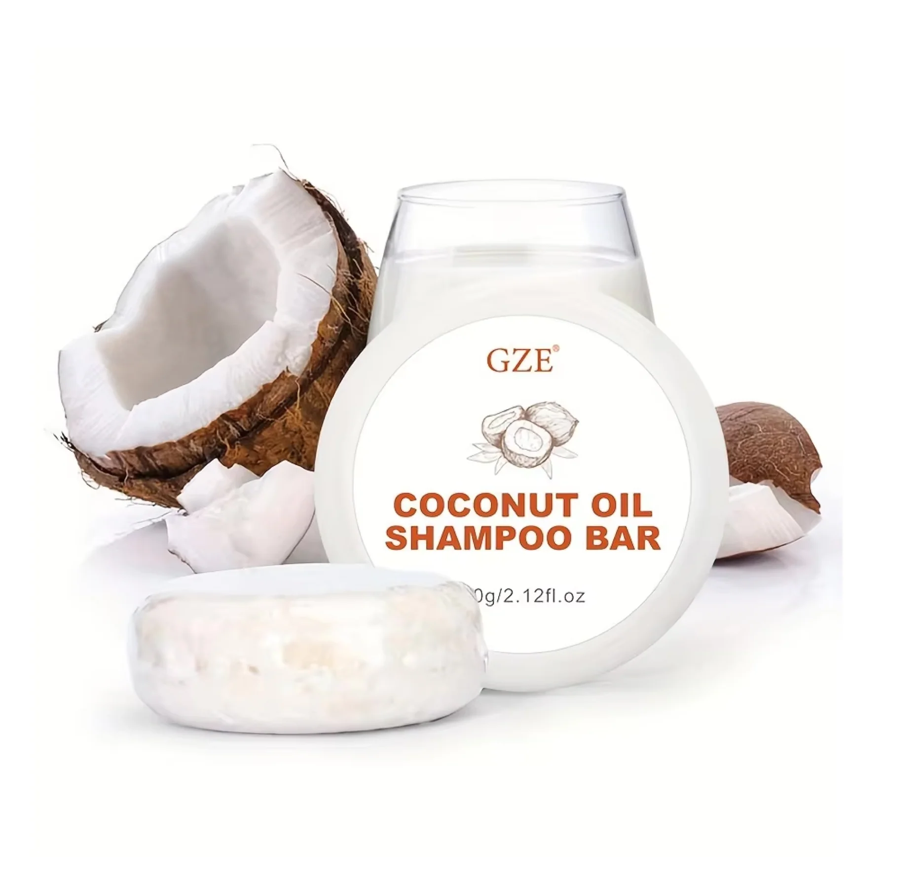 GZE Coconut Oil Shampoo Bar 60g - Image 2
