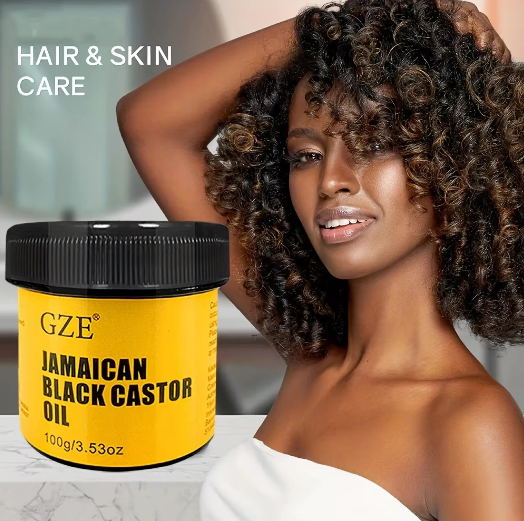 GZE Jamaican Black Castor Oil Hair Skin & Nails 100g - Image 2