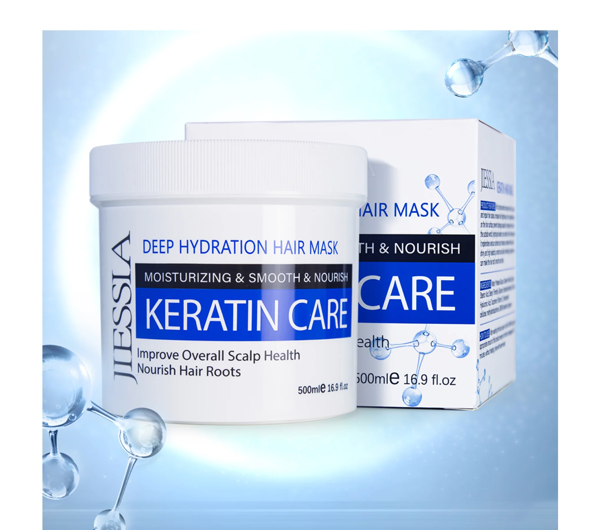 Jiessia Keratin Care Moisturising Deep Hydration Mask 500ml - Image 2
