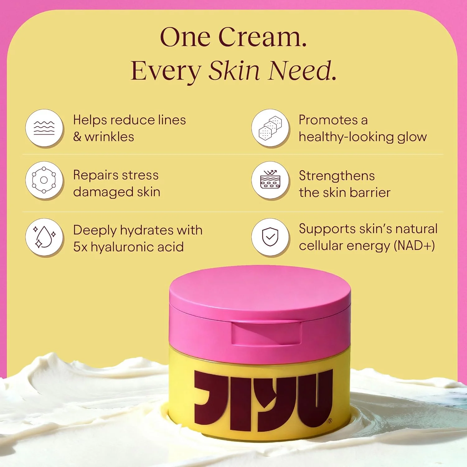 Jiyu NAD + Anti-Aging Moisturising Cream Korean Beauty 50ml - Image 4
