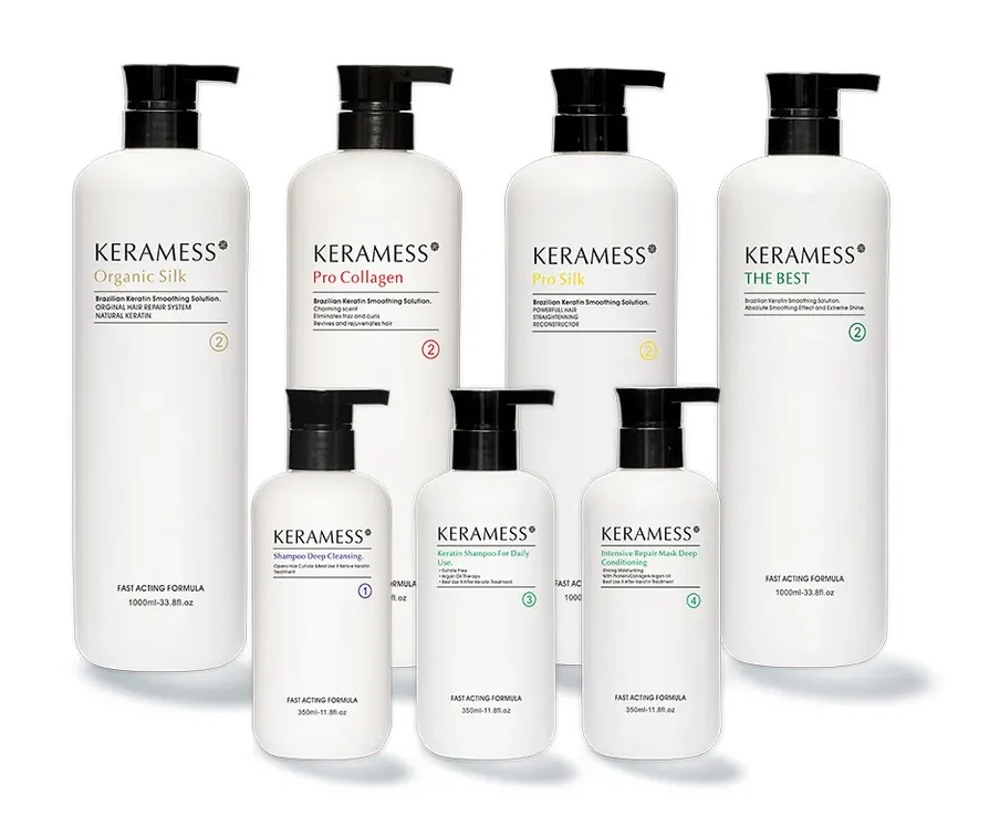 Keramess Pro Silk Brazilian Keratin Smoothing Solution 1000ml - Image 3