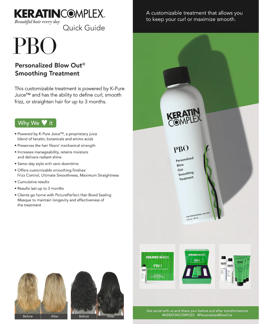Keratin Complex PBO Personalized Blow Out Smoothing Treatment 1000ml - Image 4