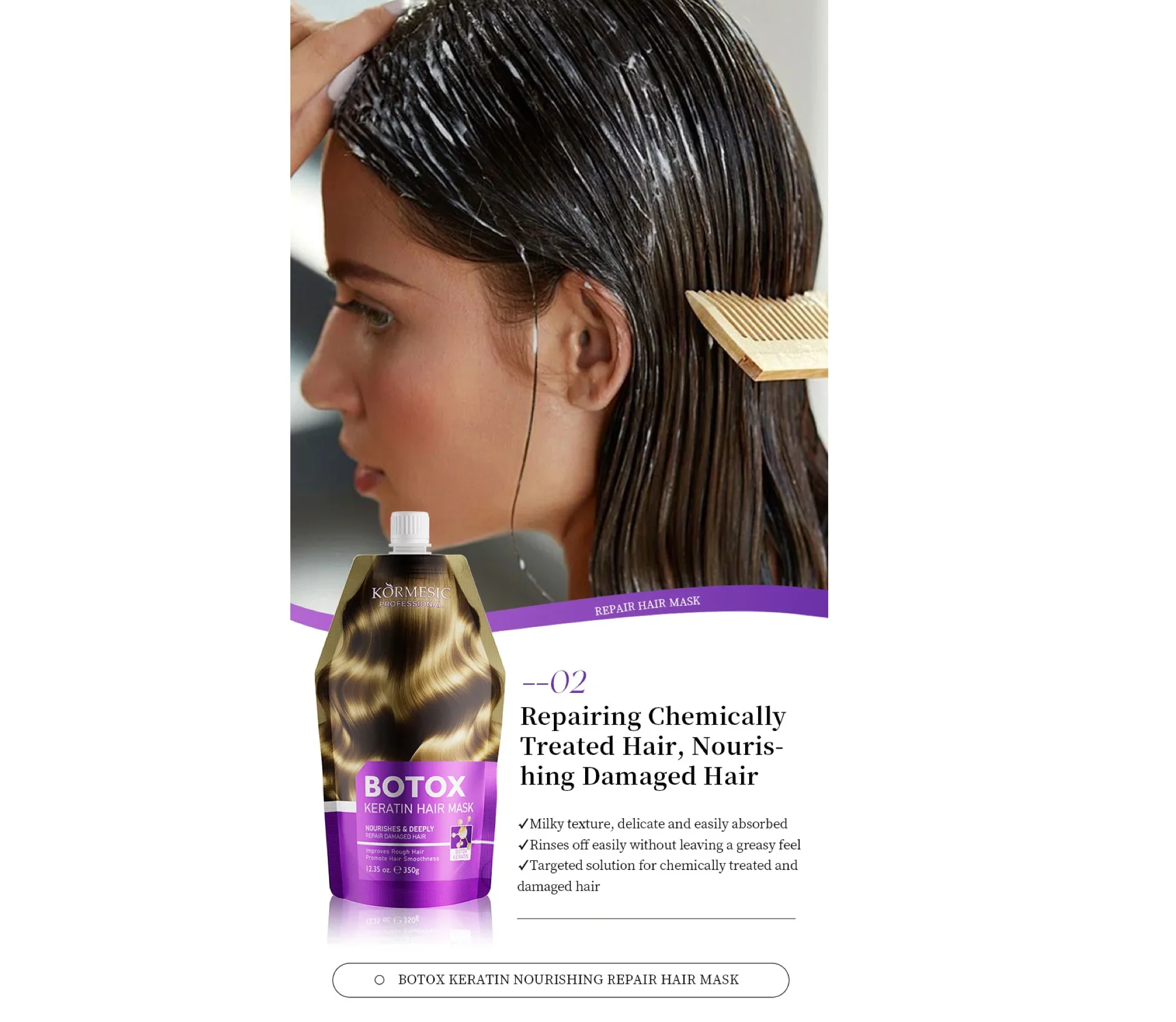 Kormesic Btx Keratin Hair Mask 350g - Image 3