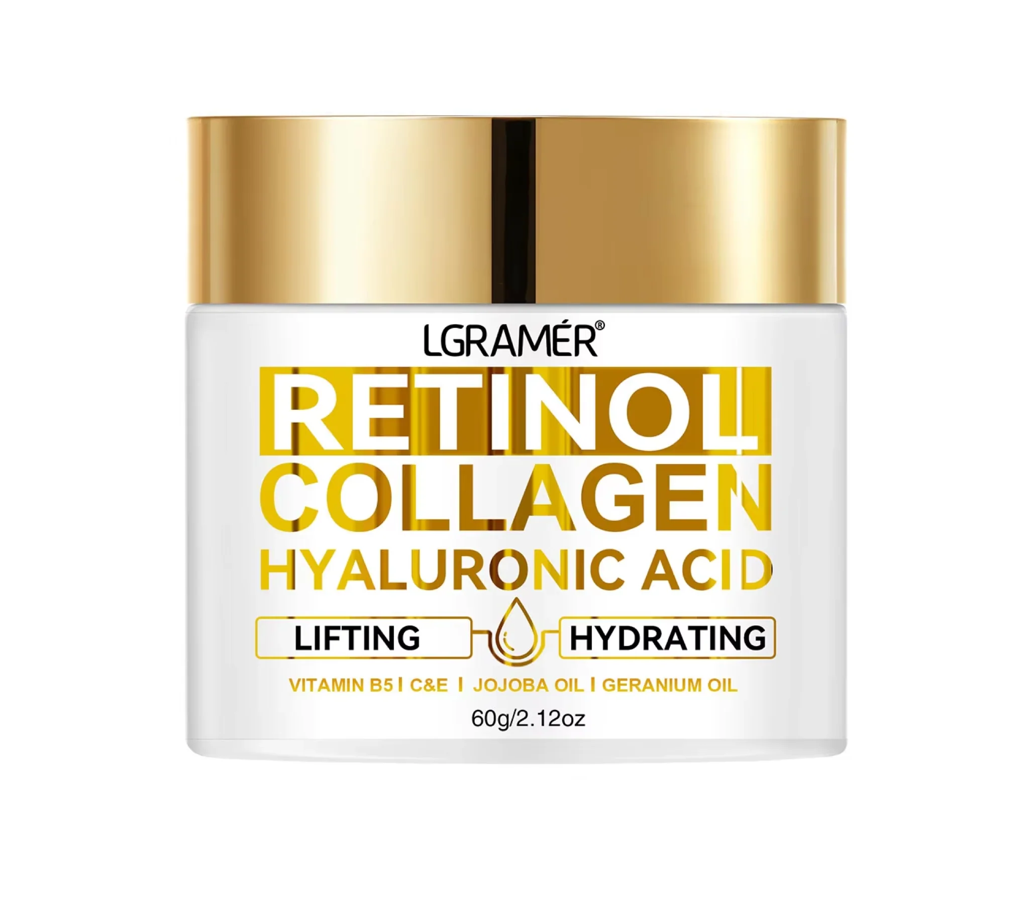 Lgramer Retinol Collagen Hyaluronic Acid Face Cream 60g