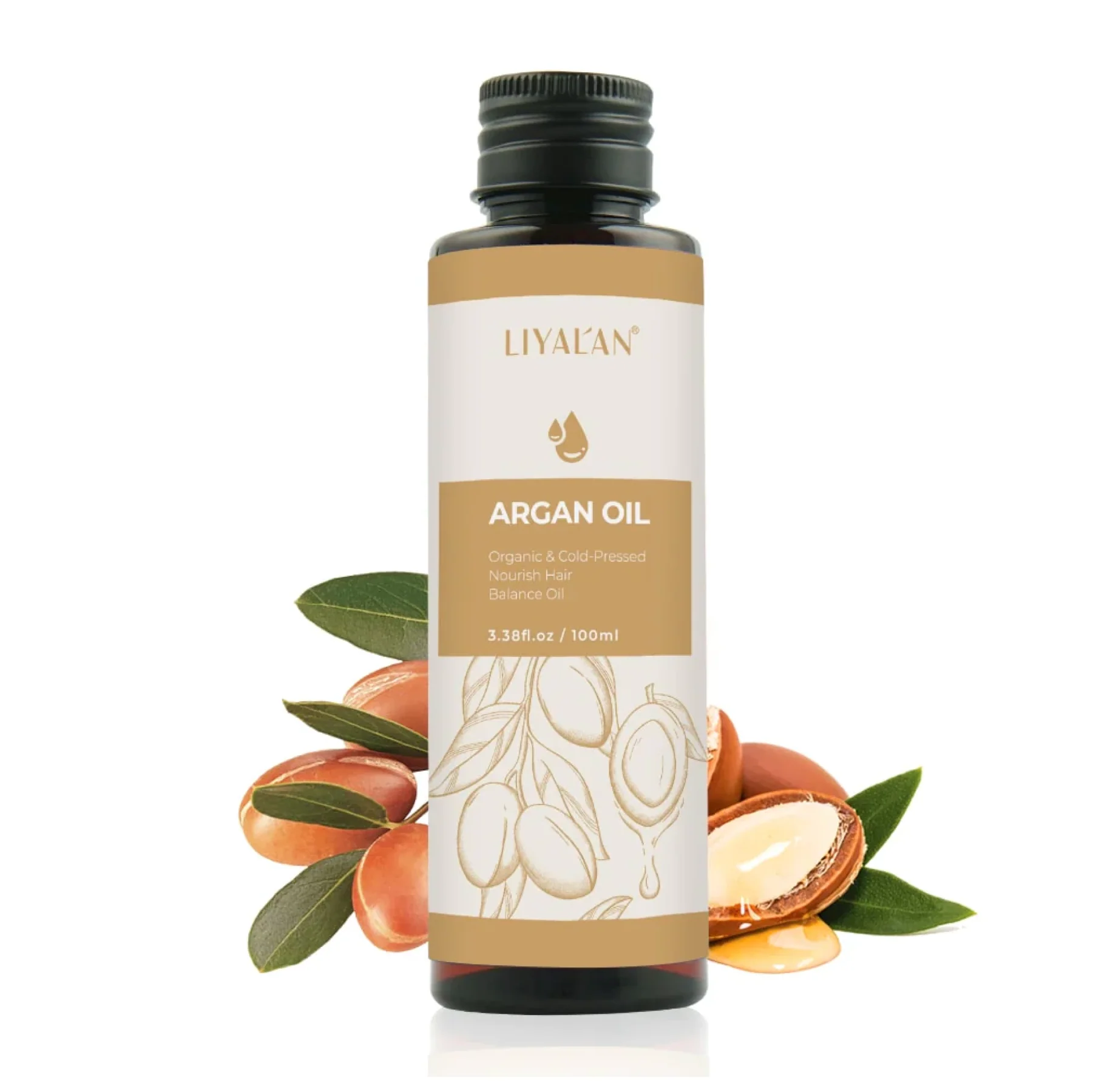 Liyalan Argan Oil Cold Pressed Hair Treatment 100ml