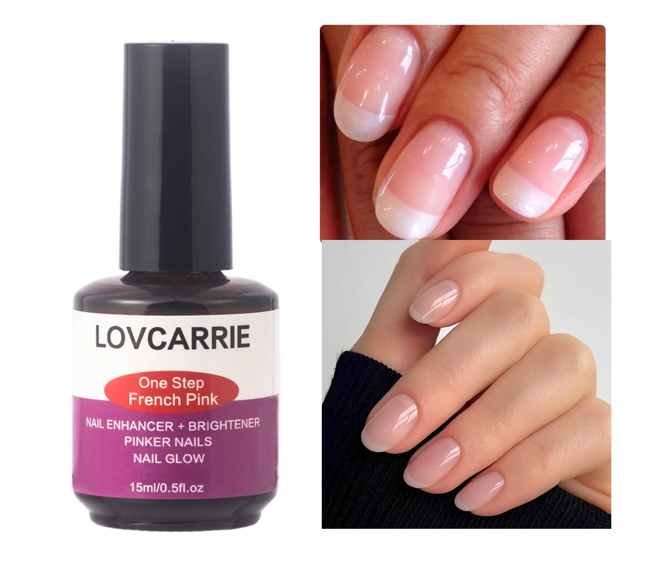 Lovcarrie One Step French Pinker Nail Glow 15ml - Image 2