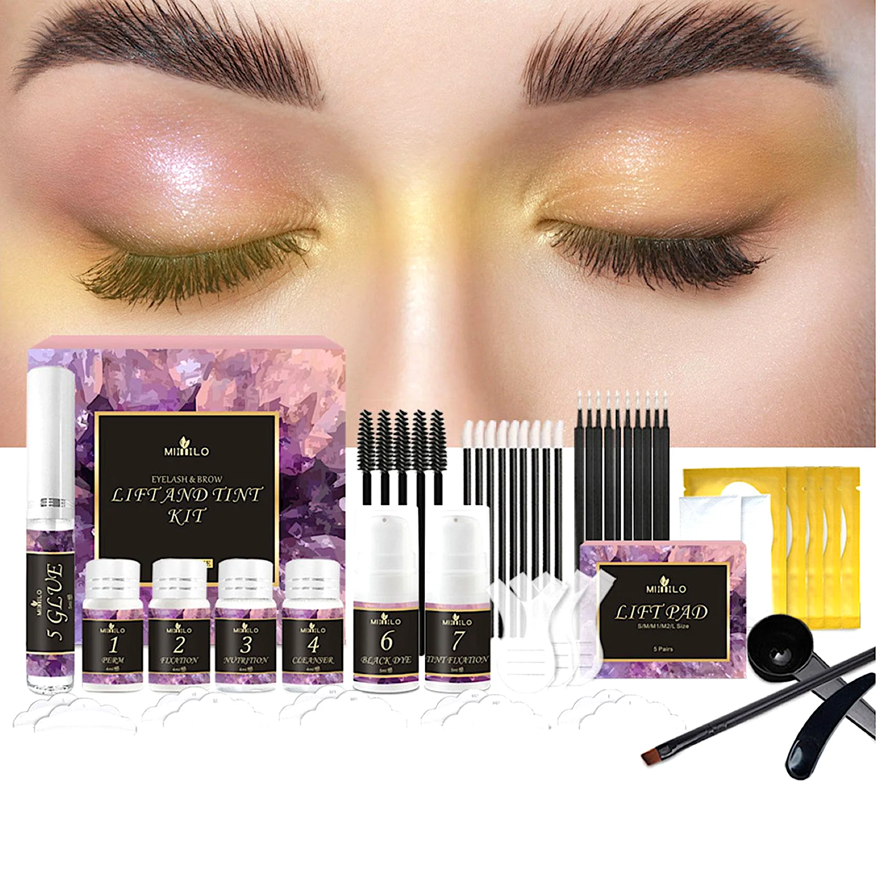 Miilo Eyelash and Brow Lift and Tint Kit - Image 3