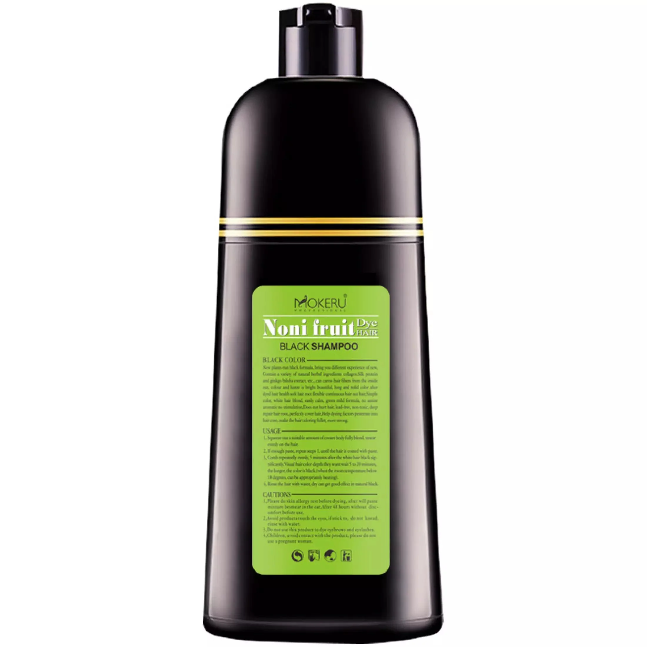 Mokeru Noni Fruit Black Hair Dye Shampoo 500ml - Image 2
