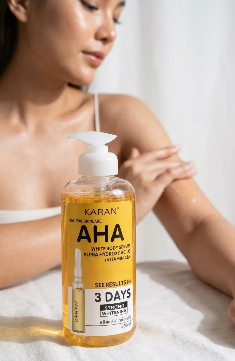Karan Natural Skincare AHA White Body Serum 3 Days 500ml - Image 2