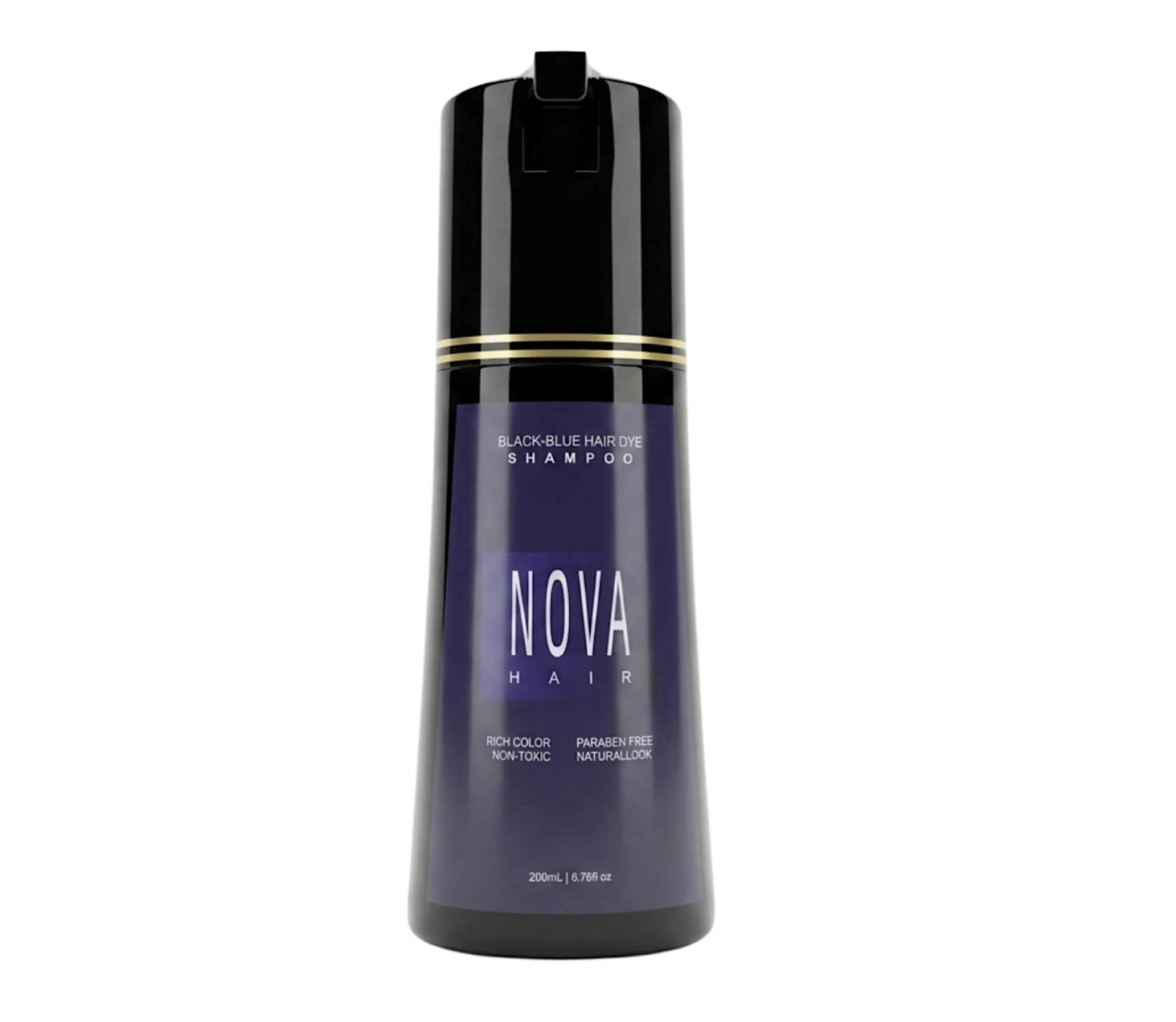 Nova Hair Black Blue Hair Dye Shampoo 200ml