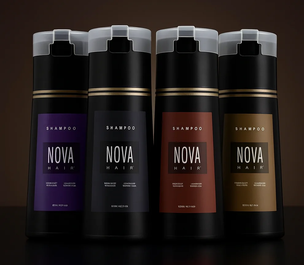 Nova Hair Dark Brown Hair Dye Shampoo 200ml - Image 3