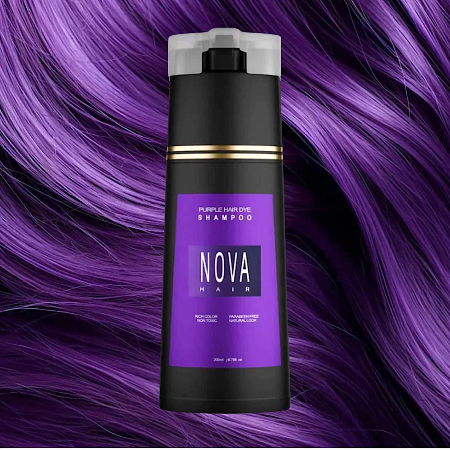 Nova Hair Purple Hair Dye Shampoo 500ml - Image 2