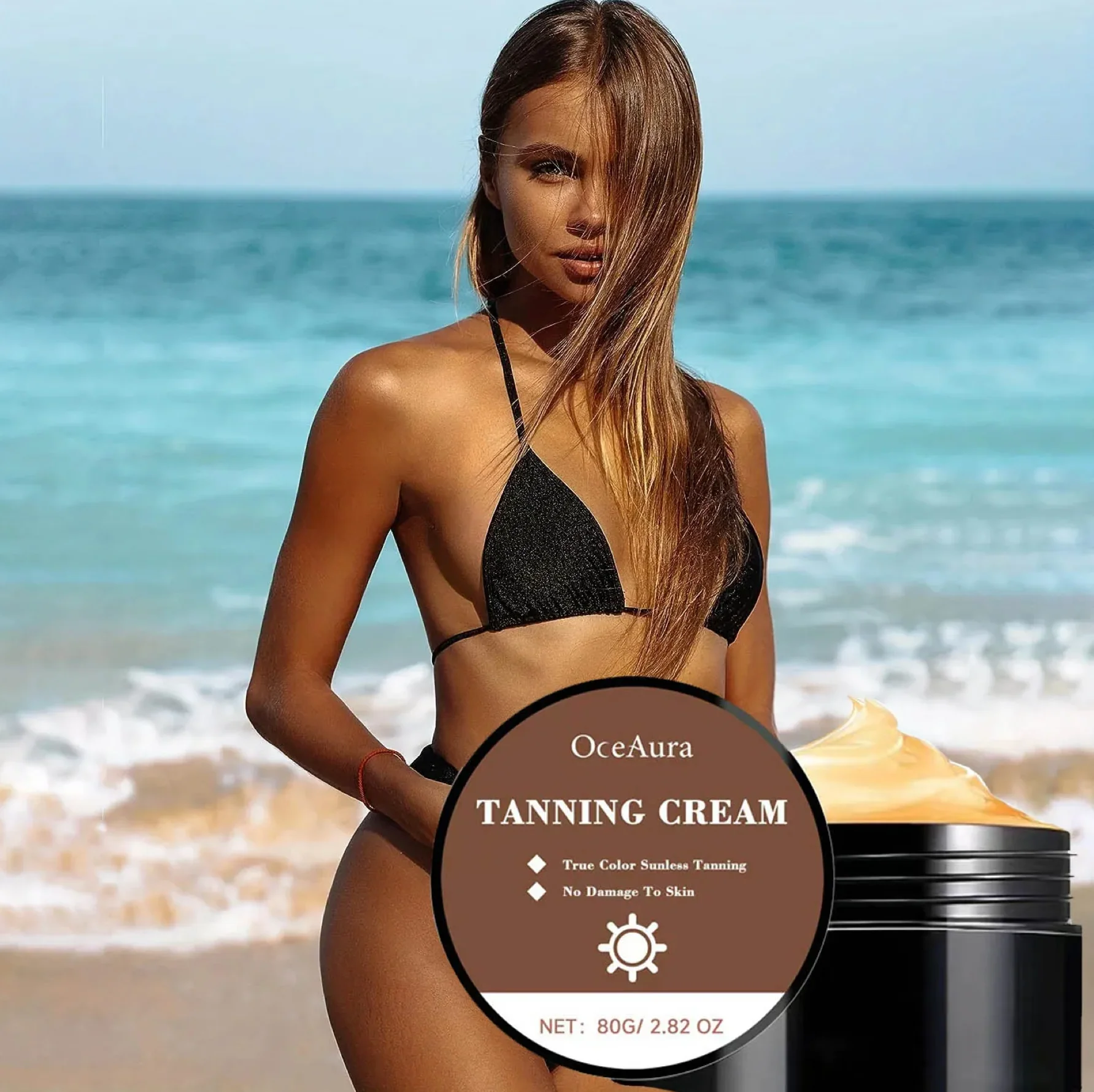 OceAura Body Bronzer Tanning Cream 80g - Image 2