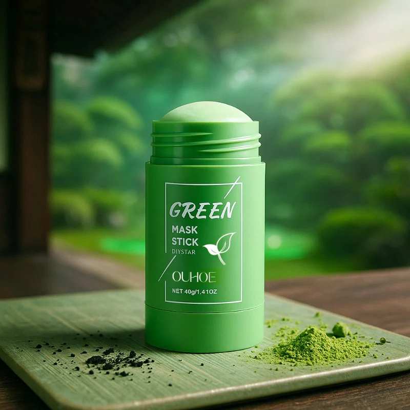 Ouhoe Green Tea Cleansing Mask Stick Korean Beauty 40g - Image 2