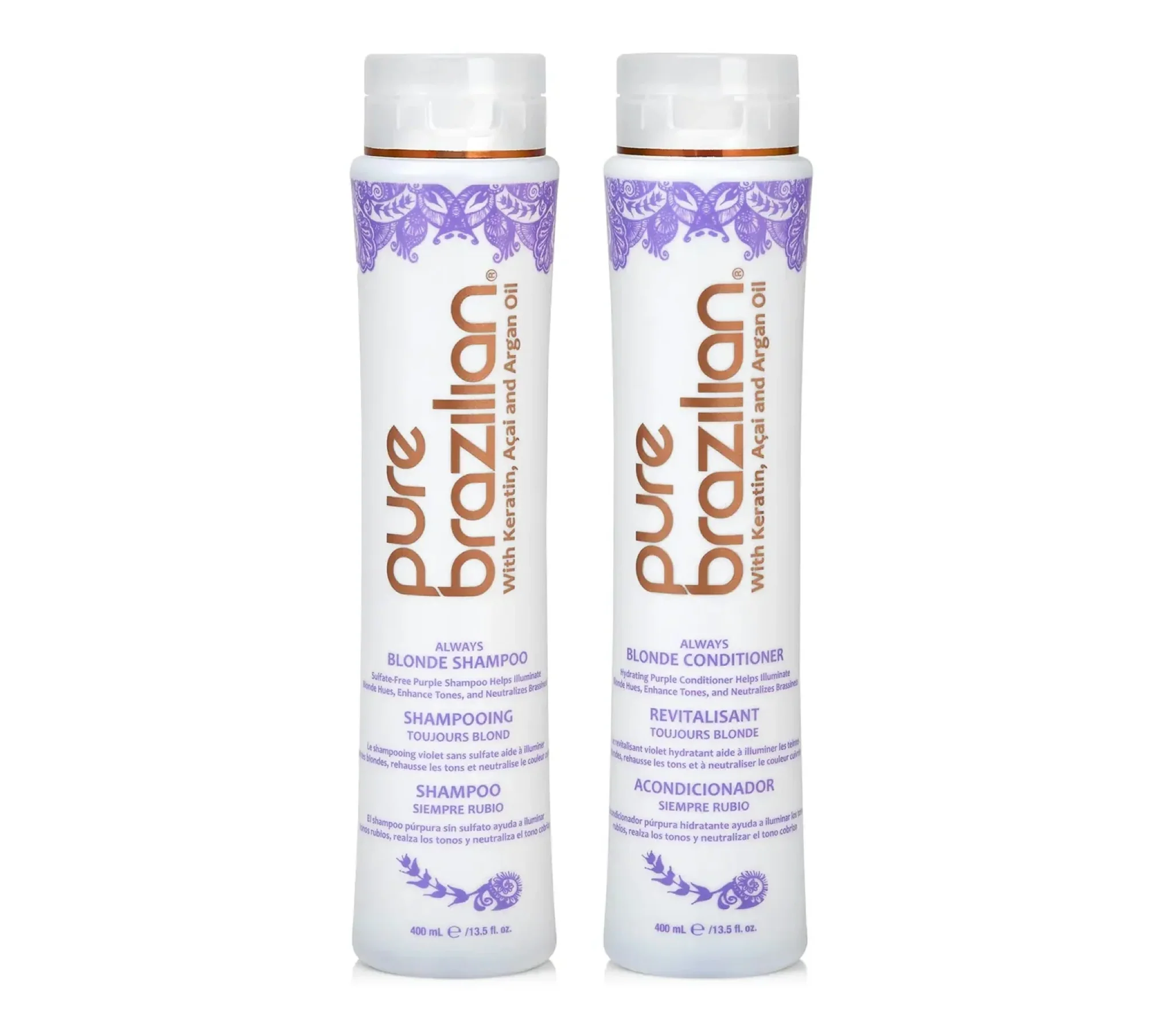 Pure Brazilian Always Blonde Shampoo and Conditioner 400ml
