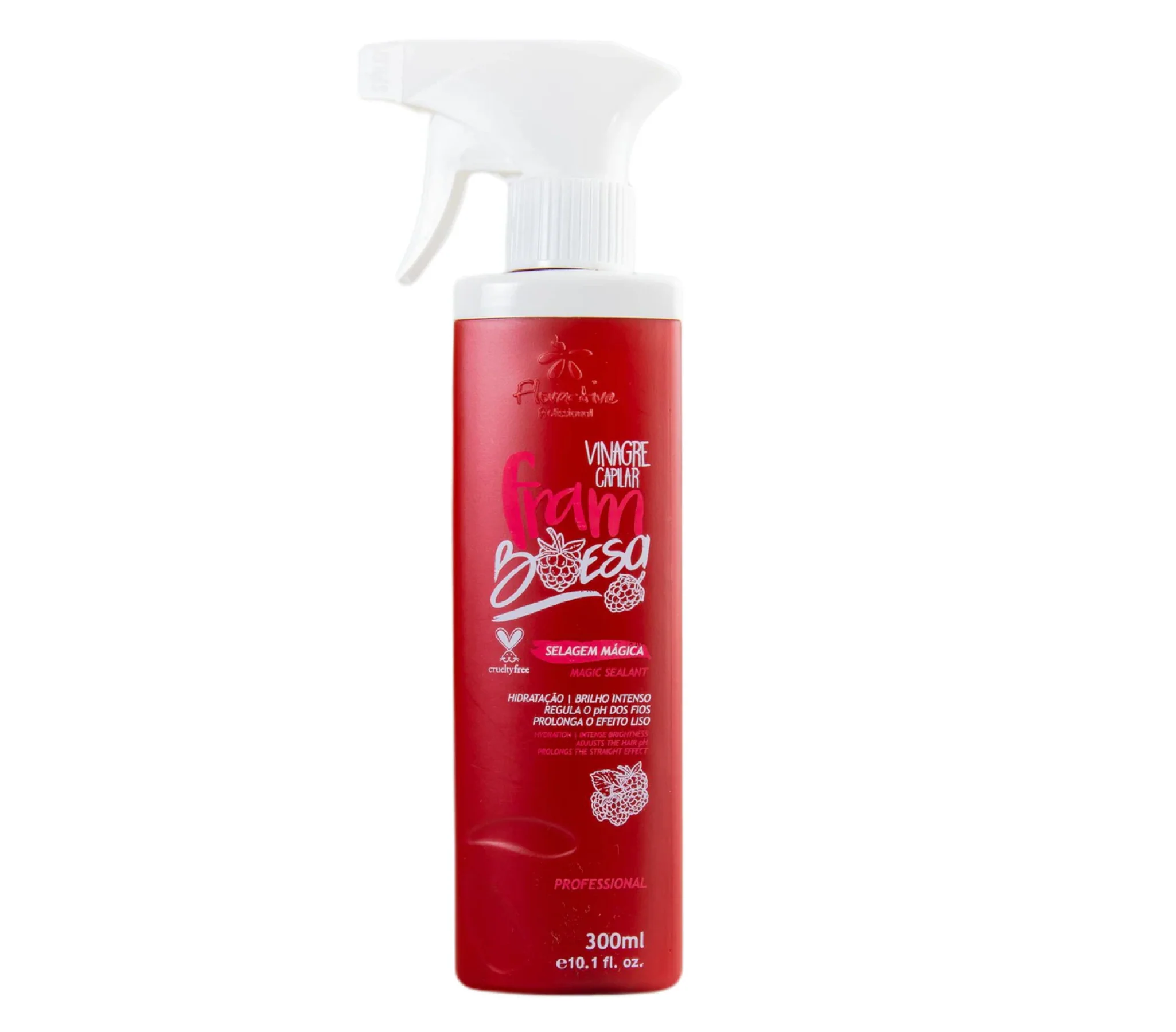 Floractive Raspberry Hair Magic Sealant Vinegar Progresive Vinagre De Framboesa 300ml