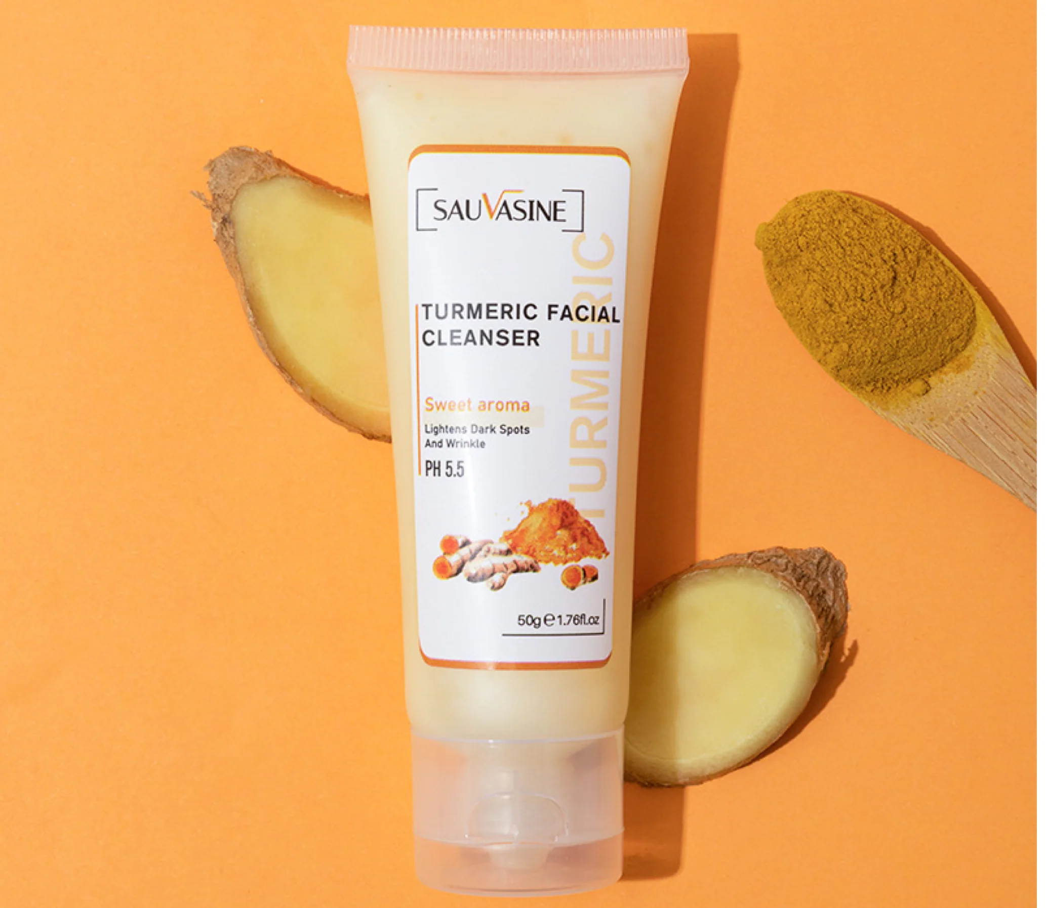 Sauvasine Turmeric Cream, Serum, Oil, Mask and Cleanser Pack (5pc) - Image 4