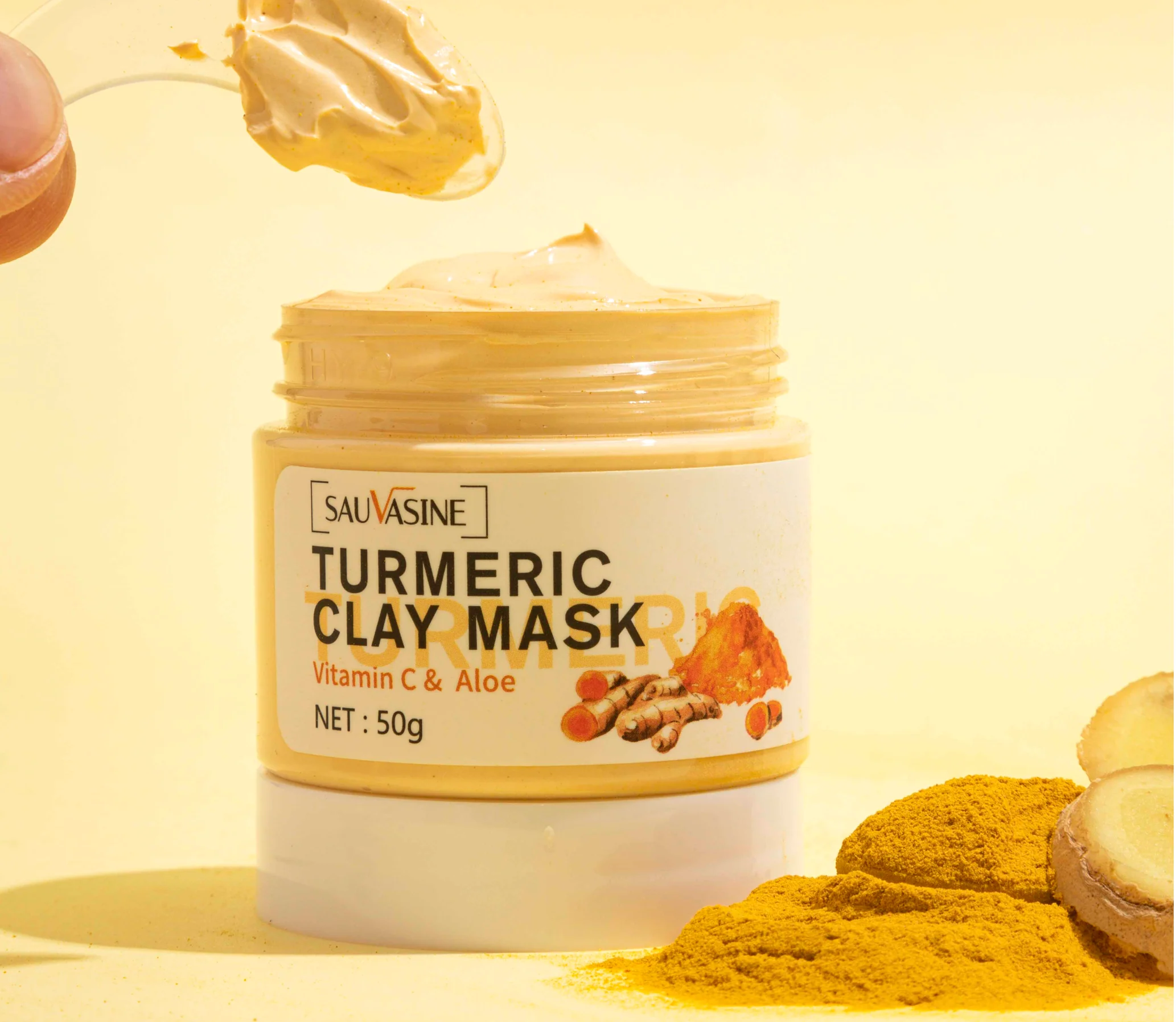 Sauvasine Turmeric Cream, Serum, Oil, Mask and Cleanser Pack (5pc) - Image 6