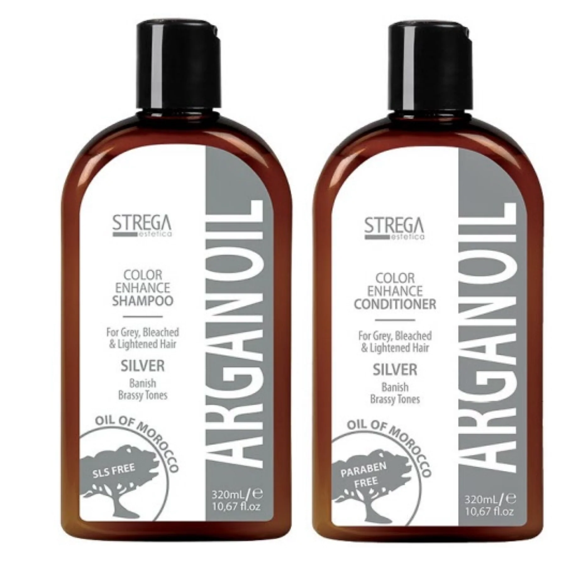 Strega Estetica Color Enhance Silver Shampoo and Conditioner 320ml