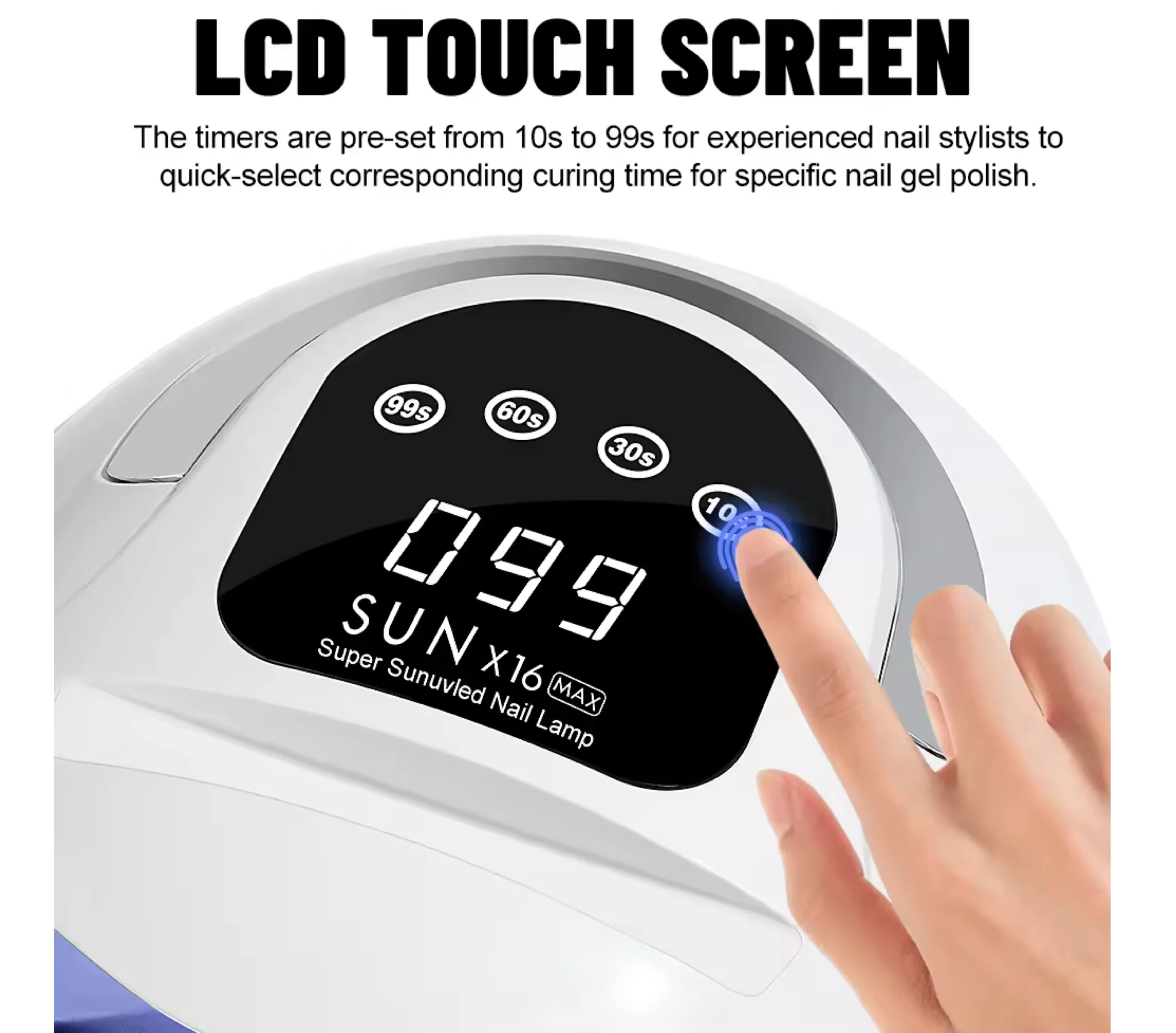 SUN X16 Max UV LED Light Dryer for Nails Gel Polish Lamp 320W - Image 4