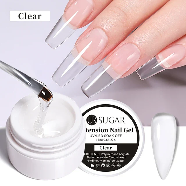 Ur Sugar Extension Nail Milky Color Gel Extension Clear 15ml - Image 2