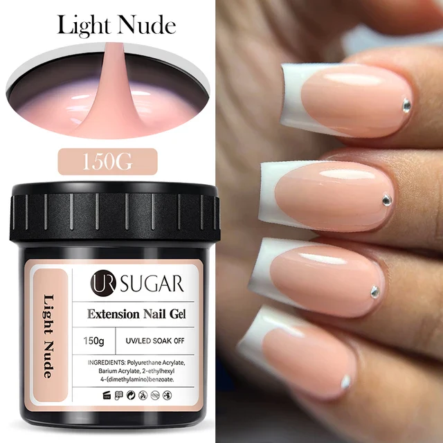 Ur Sugar Extension Nail Milky Color Gel Extension Light Nude 150g - Image 2