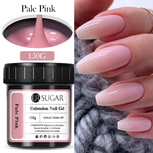 Ur Sugar Extension Nail Milky Color Gel Extension Pale Pink 150g - Image 2