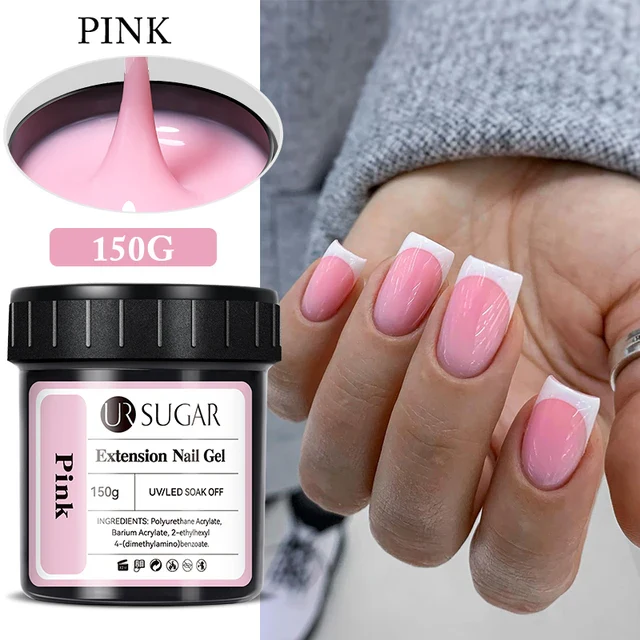 Ur Sugar Extension Nail Milky Color Gel Extension Pink 150g - Image 2