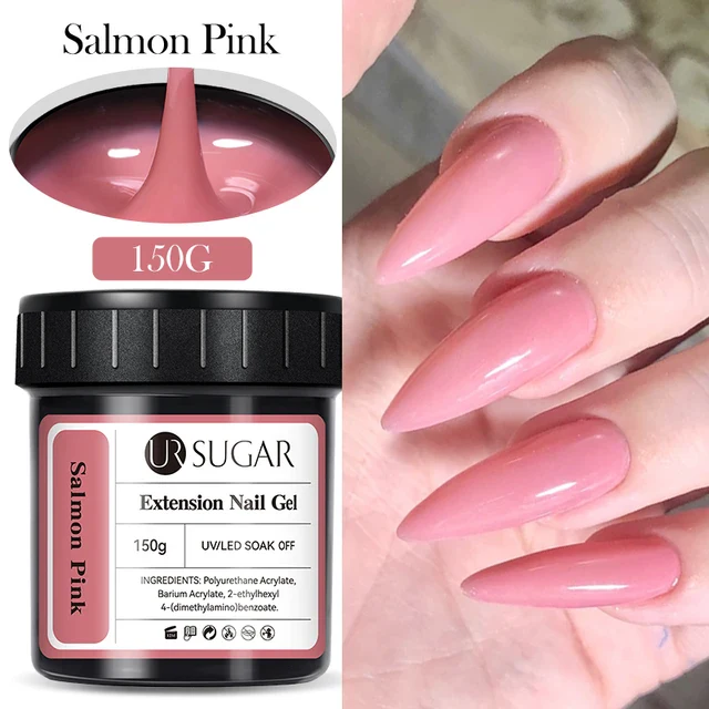 Ur Sugar Extension Nail Milky Color Gel Extension Salmon Pink 150g - Image 2